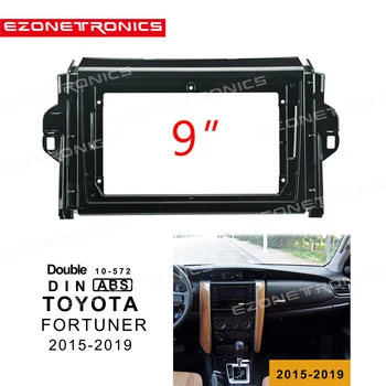 

2Din Car DVD Frame Audio Fitting Adaptor Dash Trim Kits Facia Panel 9" For Toyota Fortuner 2015 16 17 18 19 Double Radio Player