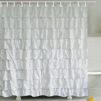 

180x180cm Waterfall Polyester Bath Shower Curtain Waterproof Hotel Shower Curtains Hooks Set Home Decor Bathroom Accessories