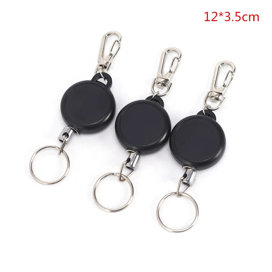 1Pcs Retractable Keychain Badge Reel Recoil Yoyo Ski Pass ID Card Holder Key Ring Chain 12*3.5cm | Украшения и аксессуары