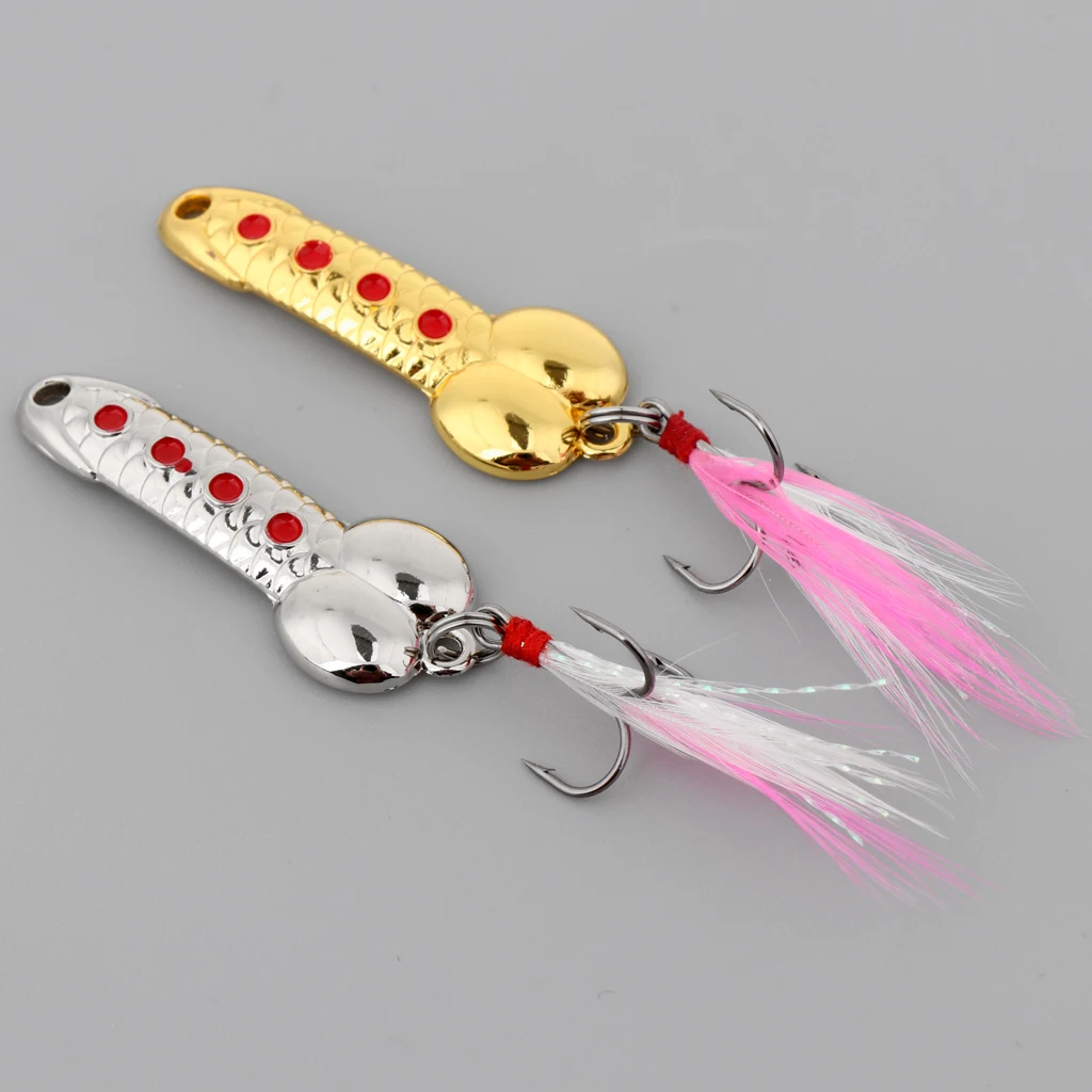 2 шт. металлические воблые рыболовные приманки литые жесткие блески ложки