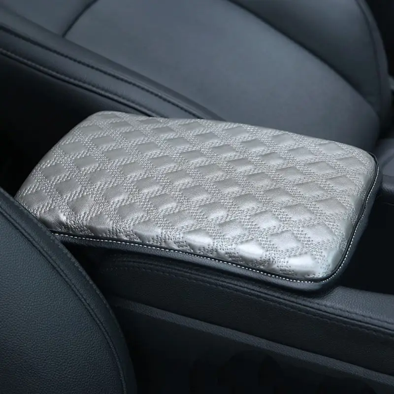 Universal Car Armrest Pad Cover Auto Center Console PU Leather Cushion 30*21cm