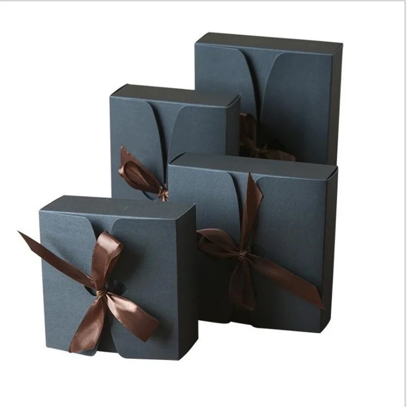 Red/Blue/Black/Kraft Christmas Holiday Favors Gift Packaging Box Wedding Birthday Handmade Candy Chocolate Cake Cookies Boxes | Дом и сад