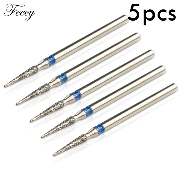 5pcs Diamond Nail Drill Bit Kits Mill Cutter All For Manicure Machine Bit Tools Accessories Cuticle Clean For Removing Nail Gel M