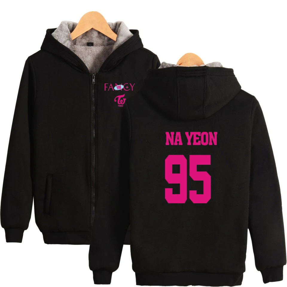 KPOP Group twice fancy Album hoodie Женская/Мужская kpop модная толстовка на молнии Повседневная утепленная толстовка на молнии