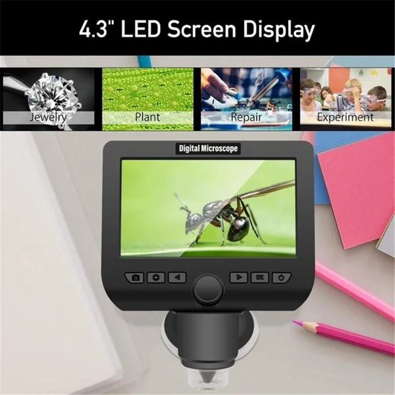 Dreamestone 4," lcd 1000x цифровой беспроводной микроскоп WiFi высокой четкости Портативный микроскоп с увеличением 8 светодиодный