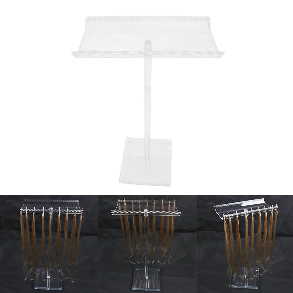 Acrylic Double Sided Hair Extensions Wigs Hair Strands Holder Organizer Stand Acrylic Double Sided Hair Extensions Wigs Hair Strands Holder Organizer Stand