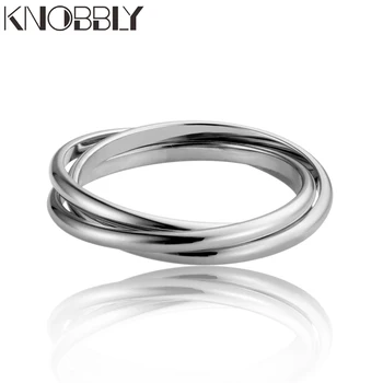 

New Creative Triple Ring Glossy Ring Fashion unisex ring for women jewelry gift white Round ring