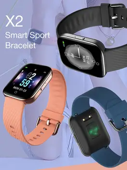 

Square Color Screen Intelligent Bluetooth 5.0 Waterproof Weather Stopwatch Alarm Clock Sports Meter Step for Men Women Kid