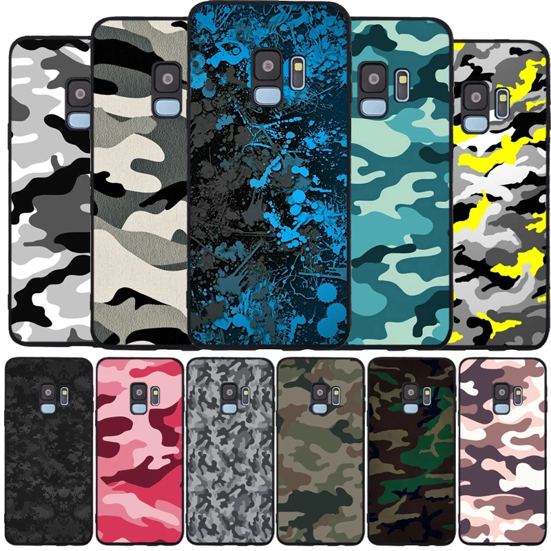 Камуфляжный узор военный армейский Чехол черный ТПУ чехол для телефона Samsung Galaxy