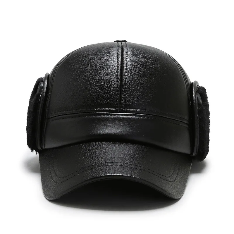 Сгущает теплая зимняя бейсболка мужчины плюс бархатные Eaflaps Bone Snapback Hat высокое качество открытый кепка дальнобойщик Gorras Para Hombre размер 58 см
