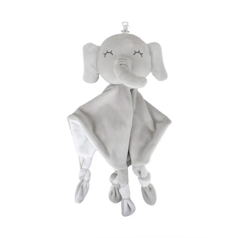 elephant Baby Infant Animal Rabbit Soothe Appease Towel Soft Elephant Plush Comforting Toy Pacify Towel Appeasing Towel Baby Plush Toys - Color: elephant