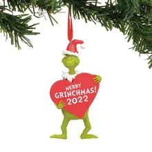 Grinch adornos navideños para árbol, decoración creativa de resina, accesorios de Navidad