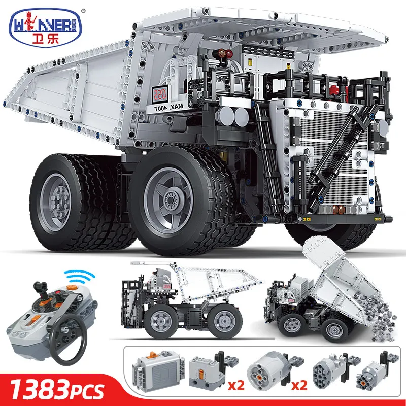 PROD 1005003078165059 1383PCS City High-Tech RC Engineering Vehicle
Remote Control Big Power Mining Truck Building Blocks Bricks Toys For
Children
