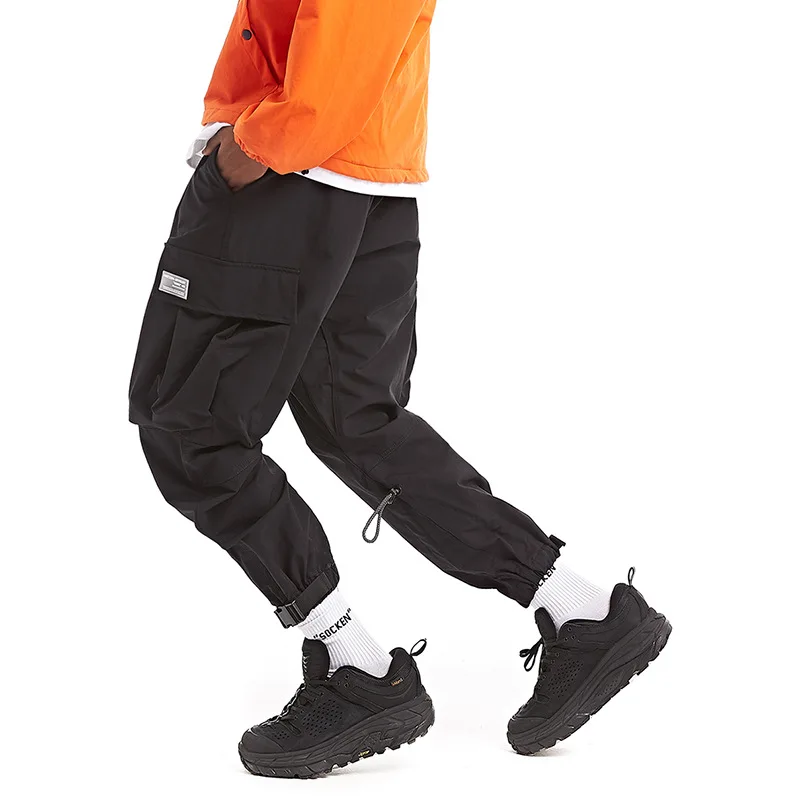  Autumn New Tide Brand Overalls Drawstring Trousers Men's Multi-color Adjustable Loose Wide Leg Casu