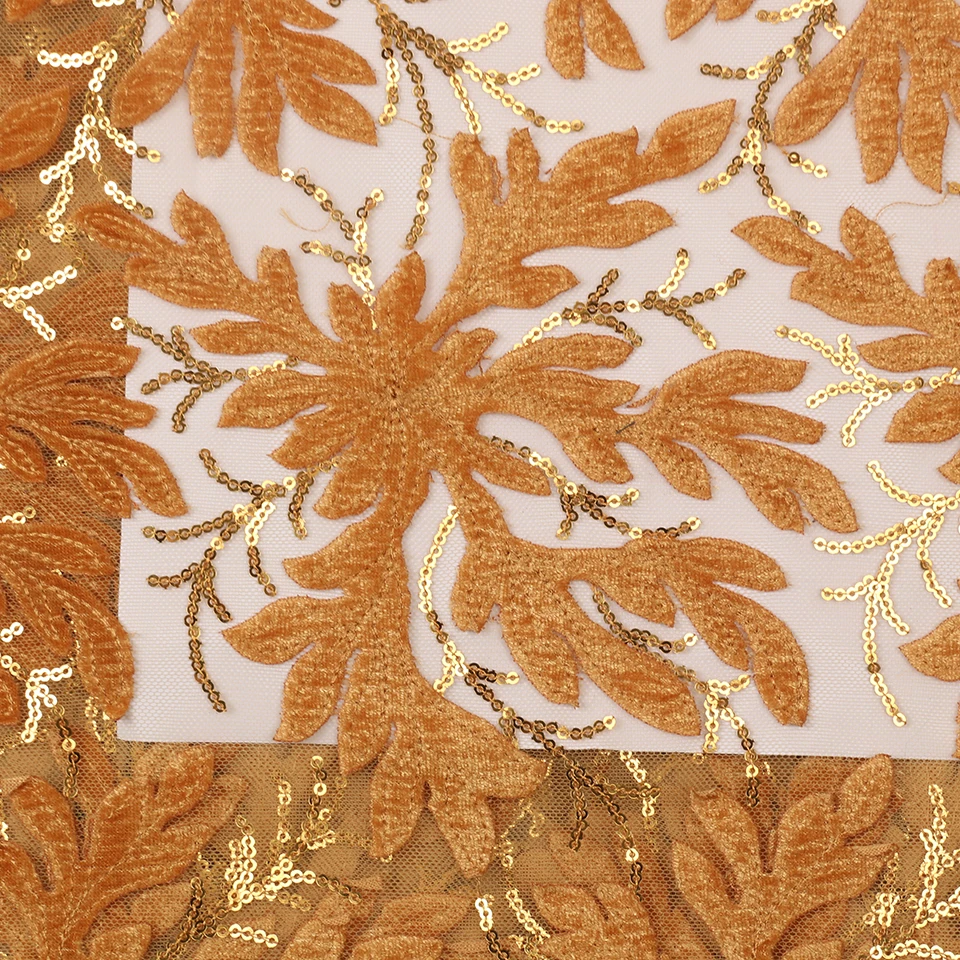 Latest African Velvet Lace Fabric 2019 High Quality African French Net Laces With Sequins Embroidery Tulle Lace For Dresses