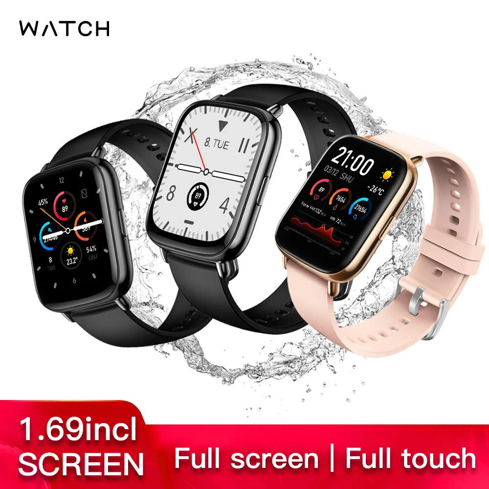 2020 Wellermoz Waterproof IP68 UM68 Heart Rate Monitor Blood Pressure Oxyge Band 1.69 Inch Big Screen Bluetooth Call Smart Watch