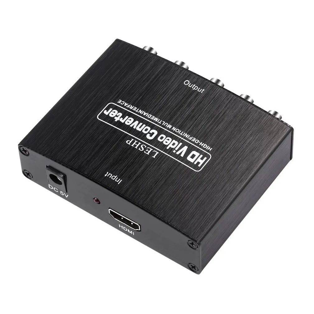 LESHP 2 канала импульсно-Кодовая Модуляция(LPCM) 50/60HZ 1,65 Гбит/с/165 МГц HDMI к RGB компонент(YPbPr) видео+ R/L аудио адаптер конвертер HD ТВ черный
