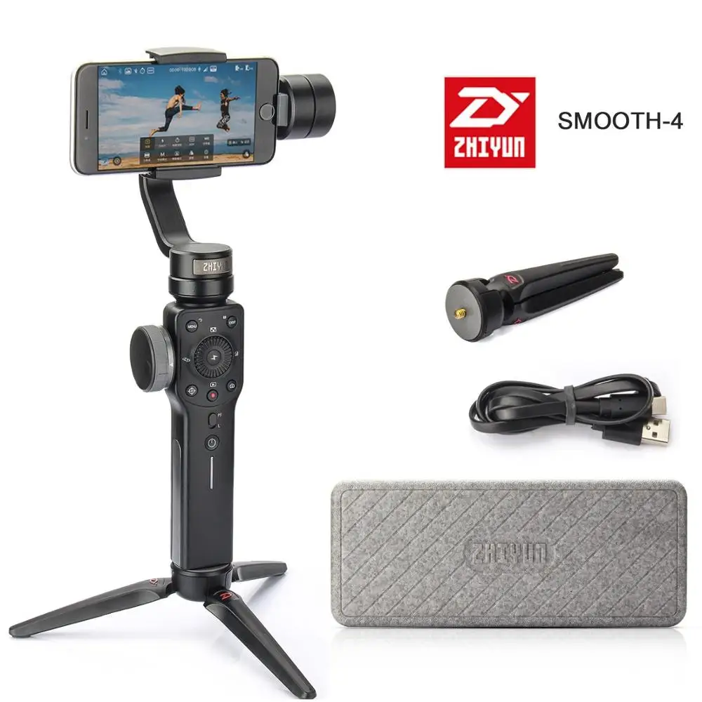  Zhiyun Smooth Q2 Smooth 4 Handheld Gimbal Stabilizer for iPhone 7 6s Plus X 8 S8 S7 S6Zhiyun Smooth