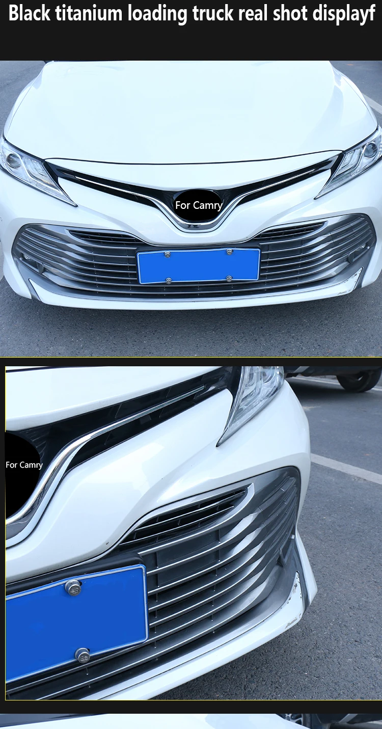 Подходит для Toyota Camry- модель нержавеющая сталь средняя Сетка Декоративные блесток внешние аксессуары