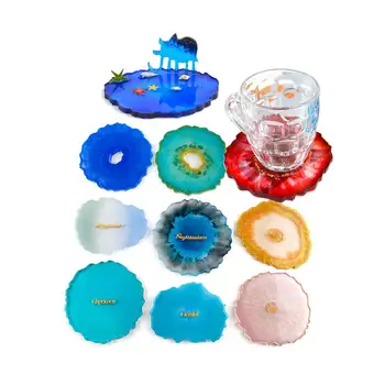 

4pcs Irregular Coaster Silicone Molds Dried Flower Craft DIY Wave Shaped Cup Mat Mold Handmade Epoxy Resin Jewelry Accessories
