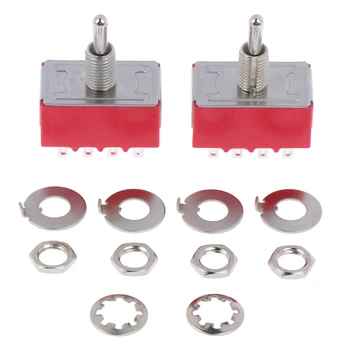

2pcs 12Pins 4PDT on on/on off on 2/3 Positions Mini Toggle Switch MTS 402 403