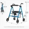 Walking chair can sit the elderly walking aid Aluminum alloy can push portable home walking aid with seat 4
