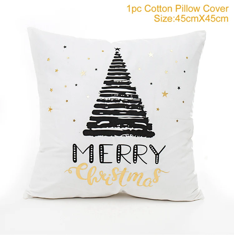 45x45 см зеленый Хлопковый чехол для подушки с горячей штамповкой веселое Рождество декоративная наволочка для подушки Декор для Noel Navidad год - Цвет: Cushion Cover 23