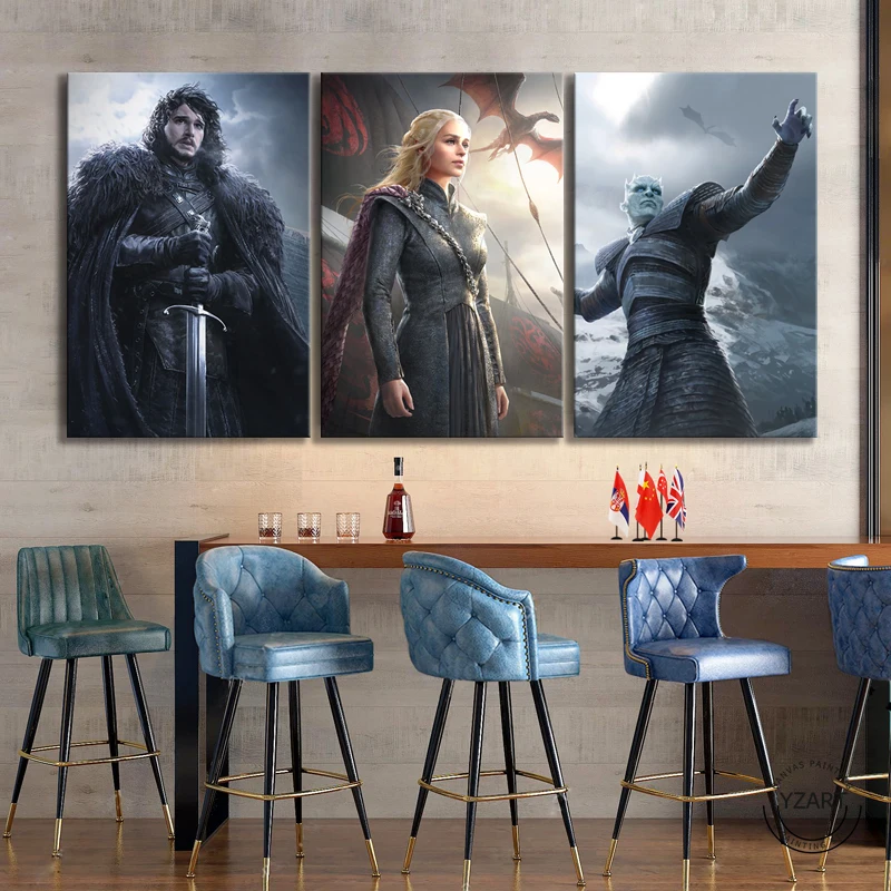 GOT Movie Poster художественный Декор стены картины персонажи игры престолов картина маслом картина стены Искусство Песнь Льда и Огня плакат