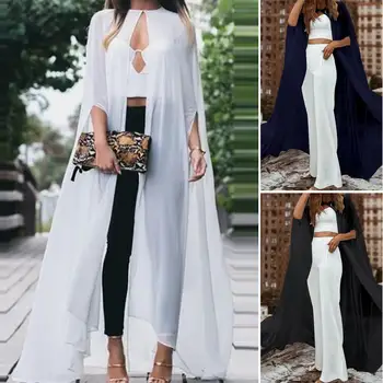 

2020 Summer Open Front Floor Length Cardigans ZANZEA Women Beach Cover Up Casual Solid Long Shirts Baggy Blouses Sexy Tops 5XL