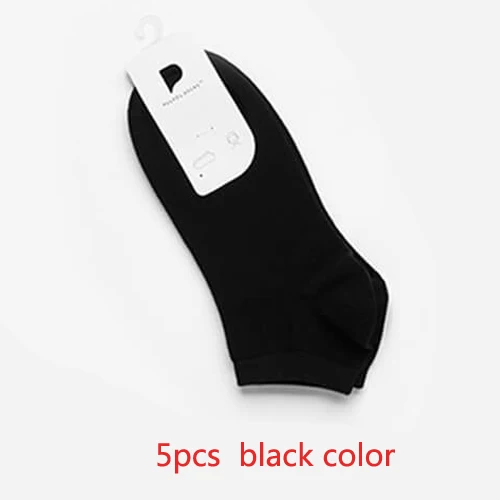 Xiaomi мужские носки 5 пар коротких носков/средней длины Носки впитывающие влагу бактериостатические мягкие удобные - Цвет: 5 black Short socks