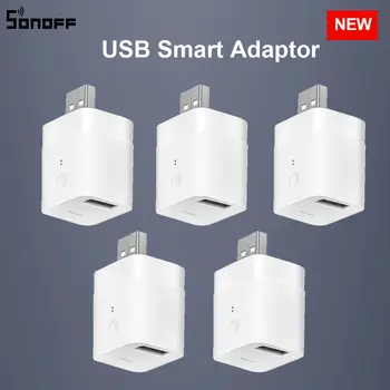 

3/5/10 PCS SONOFF Micro Mini USB Adaptor Switch 5V Wifi USB Power Adaptor Smart Home Switch via eWeLink APP Google Home Alexa