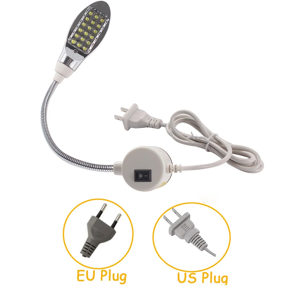 Супер яркий 14/18 светодиодная подсветка для швейной машины гусиная шея Рабочая