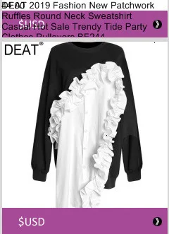 DEAT, новинка года, Осеннее однобортное платье в полоску с длинными рукавами и отложным воротником на молнии, высокое качество, WJ05001L