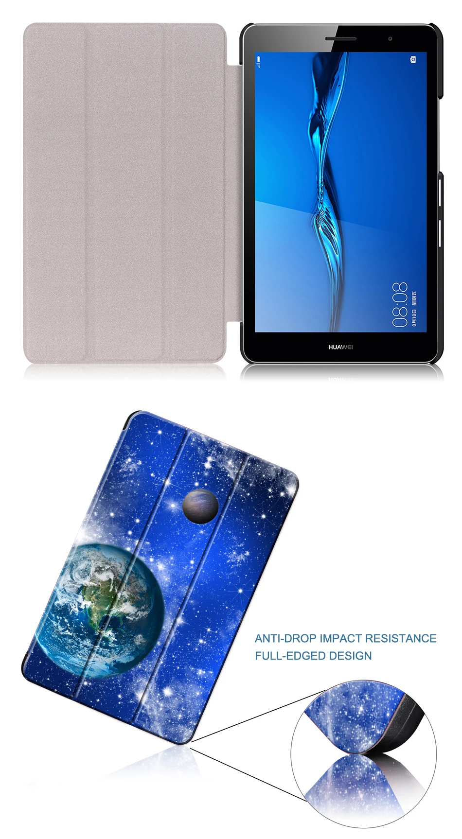MTT чехол для huawei MediaPad T3 8,0 дюймов Honor Play Pad 2 8 дюймов Тонкий складной из искусственной кожи чехол Защитный корпус Funda KOB-L09