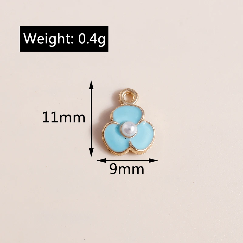10 stücke Emaille Blumen Charms niedlichen Rose Sakura Charms Anhänger für Halskette Armband DIY Schmuck machen Accessoires – Detail 23