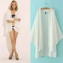 Лето AliExpress новые продукты сплошной цвет Европа и Америка свободное тонкое кимоно кардиган шифоновое пальто