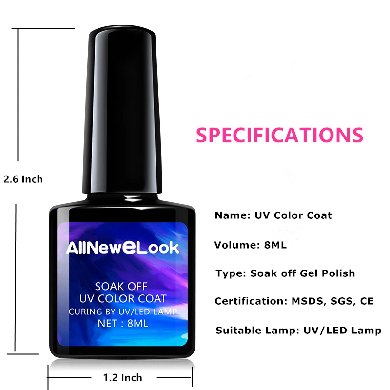 Allneweook винно-красная серия геля, Рождественский УФ-гель, чистый цвет, замачиваемый Гель-лак для ногтей, Полупостоянный Гель-лак для ногтей