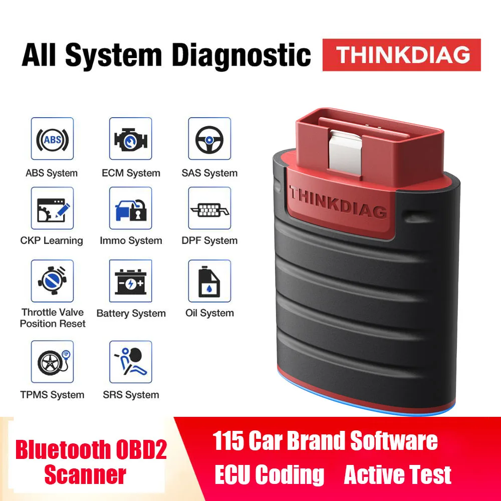 

THINKCAR Thinkdiag Bluetooth OBD2 Scanner All System Diagnostic Tool Auto Scaner Automotive Diagnosis pk Easydiag 3.0 AP200