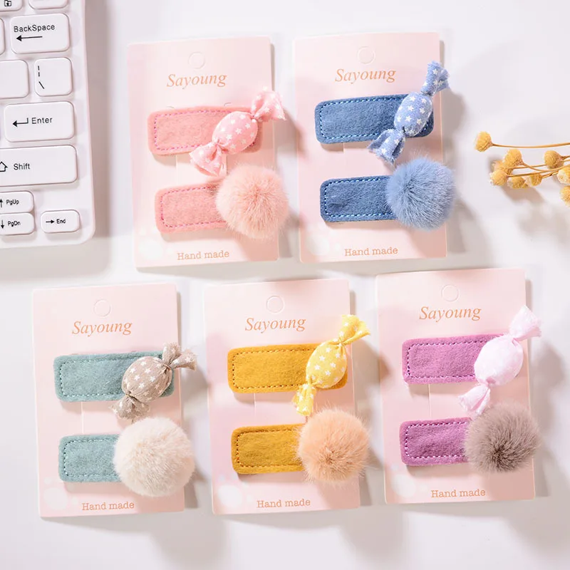 2 шт./компл. Симпатичные детские заколки для волос заколка пряжка в виде конфет