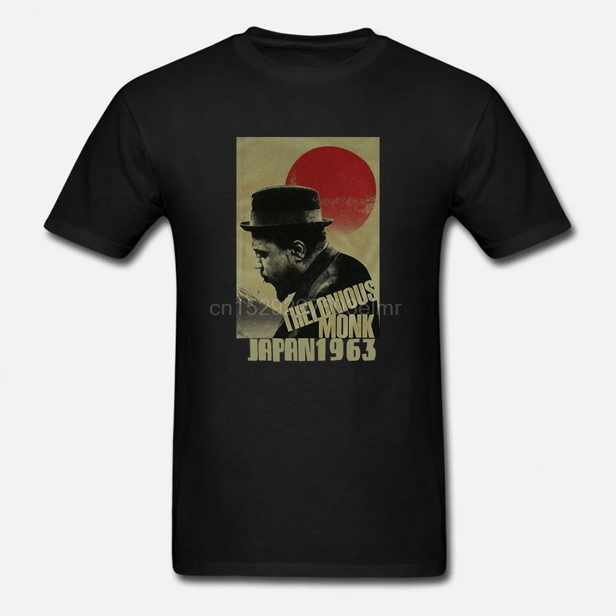 Men T shirt THELONIOUS MONK JAPAN BLACK SHIRT NEW JAZZ MUSIC Shirt funny t-shirt novelty tshirt women | Мужская одежда