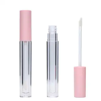 

3.1ml Portable round Lip Gloss Tube With Wand Applicator Empty Refillable Plastic Lipstick Lip Balm Bottles Vials DIY Container