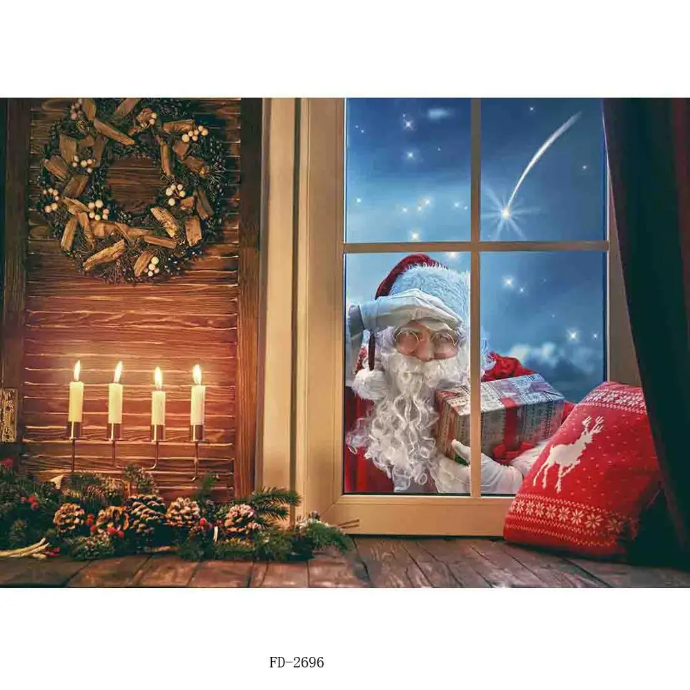 

SHENGYONGBAO Vinyl Custom Christmas day Photography Backdrops Christmas Windows theme Photo Studio Background 20924XTW-06