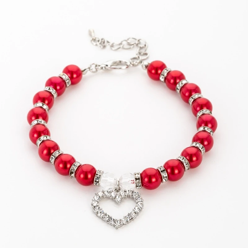 Style4 Red Милый ошейник, стразы, аксессуары для собак, красивые аксессуары для питомцев, украшение для шеи щенка, красивое ожерелье для питомца, прочный ошейник для кошек - Цвет: Style4 Red