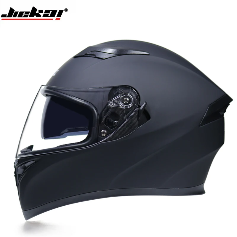 Зимний шлем JIEKAI анфас мотоциклетный шлем Двойные линзы рыцарские защитные колпачки защитные шестерни шлемы - Цвет: a1
