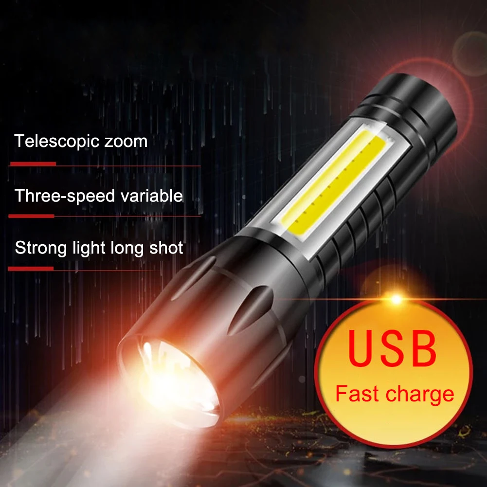 Портативный супер яркий светодиодный фонарик Тактический USB Перезаряжаемый масштабируемый фонарь для рыбалки кемпинга велосипеда Monden N13