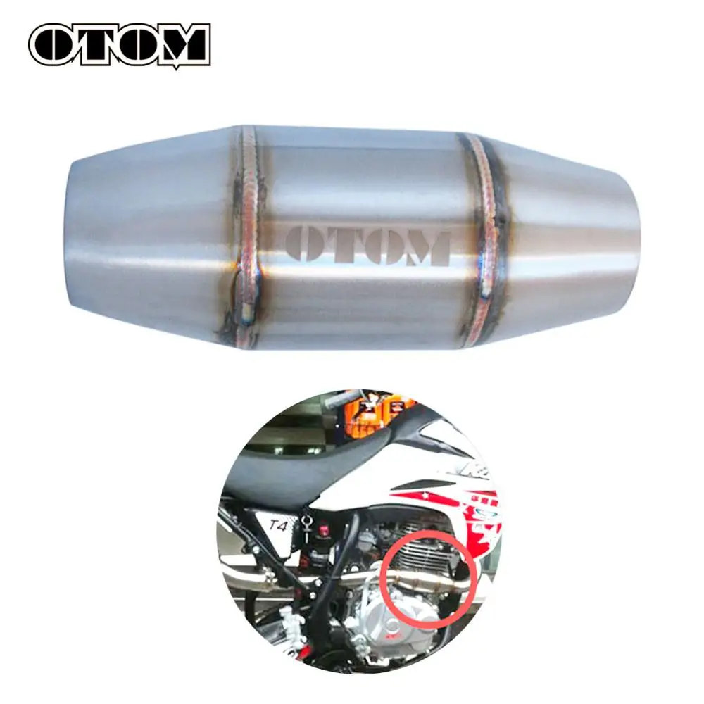 Выхлопная труба OTOM для мотоцикла глушитель Расширительная камера установка выхлопная заднее давление