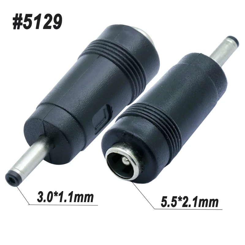 10 шт. 5521 DC адаптер 2,5*0,7/3,5x1,35/4,8*1,7*5,5*2,5/6,3x3,0 DC Штепсель на 5,5*2,1 мм Женский Джек DC зарядный преобразователь - Цвет: 5129