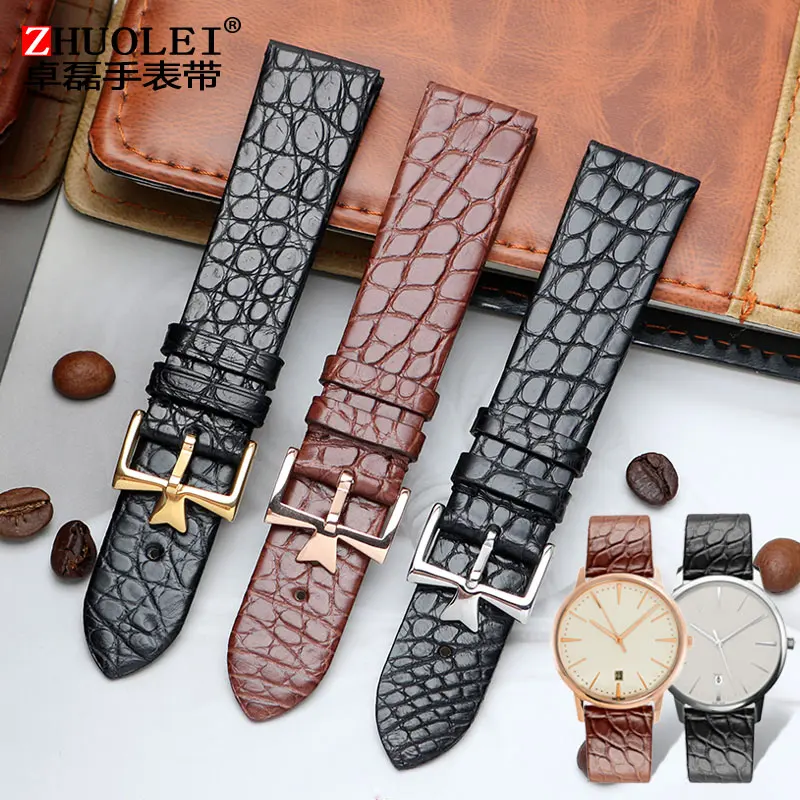 Часы с ремешком из кожи крокодила strapfor VACHERON CONSTANTIN VC Heritage art master кленовый лист серии тонкий 20 мм для мужчин и женщин