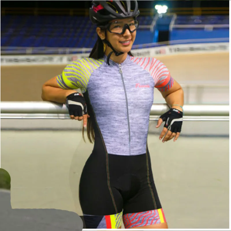 Pro team триатлон костюм женский короткий рукав Велоспорт Джерси Skinsuit комбинезон Майо Одежда для велоспорта комплект для велоспорта