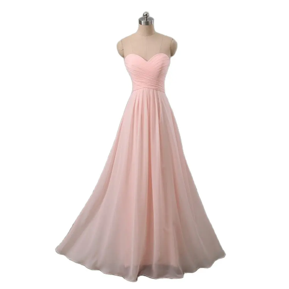 Chiffon Pastel Bridesmaid Wedding Maxi Dress Formal Party Prom Evening Ballgown 